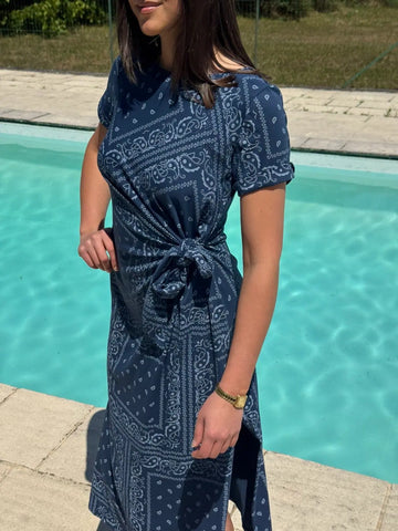 Robe à bandana bleu
